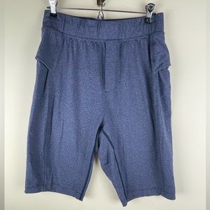 Lululemon 11” Inseam Shorts Drawstring Waist unlined Heathered Blue
